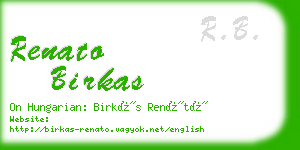 renato birkas business card